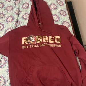 Maroon Hoodie with Graphic Print